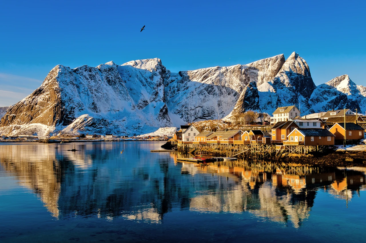 Sakrisøy houses, Norway